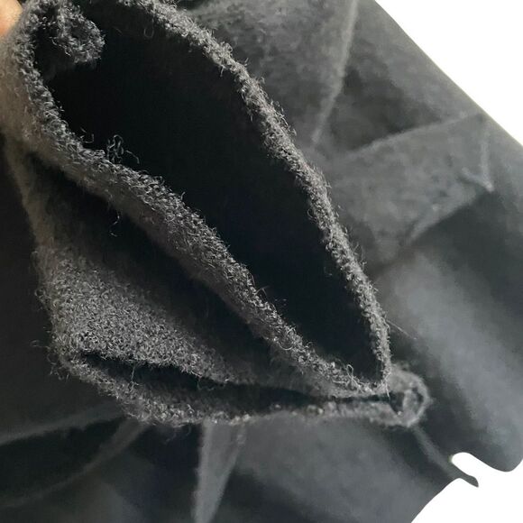 LISA INTERNATIONAL wool wrap sweater jacket Black S - Picture 2 of 4